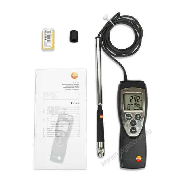 Комплектация анемометра Testo 416