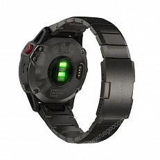спорт Смарт-часы Garmin Fenix 6 Pro Solar титановый DLC карбон с DLC титановым ремешком.