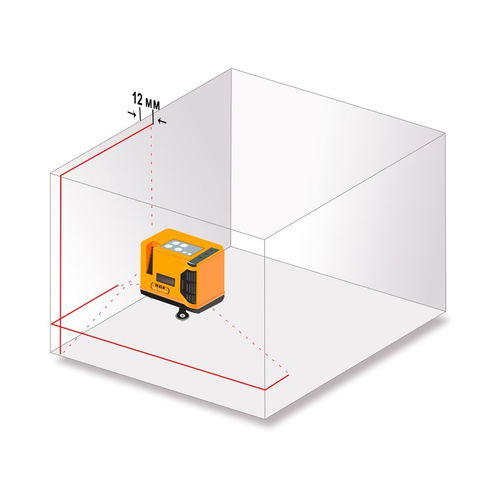 Схема лучей лазерного нивелира RGK ML 111p