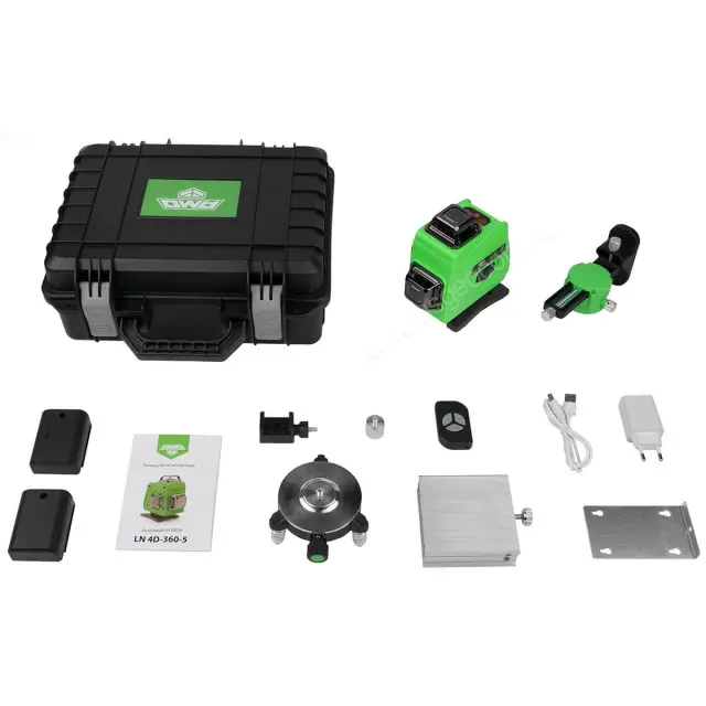 AMO LN 4D-360-5 с калибровкой - лазерный уровень с зеленым лучом