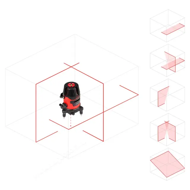 RGK LP-62 с калибровкой + штатив - лазерный нивелир с красным лучом