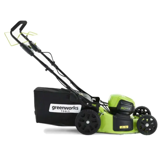 Greenworks GD60LM46SP бесщеточная, 60V с АКБ 2 Ач + ЗУ 2А - аккумуляторная газонокосилка