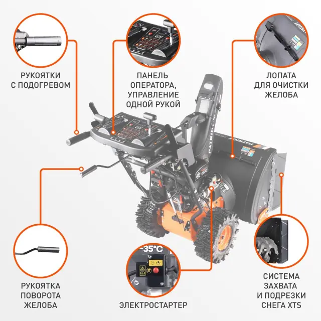 Patriot Сибирь 67 E снегоуборщик подробное содержание техники