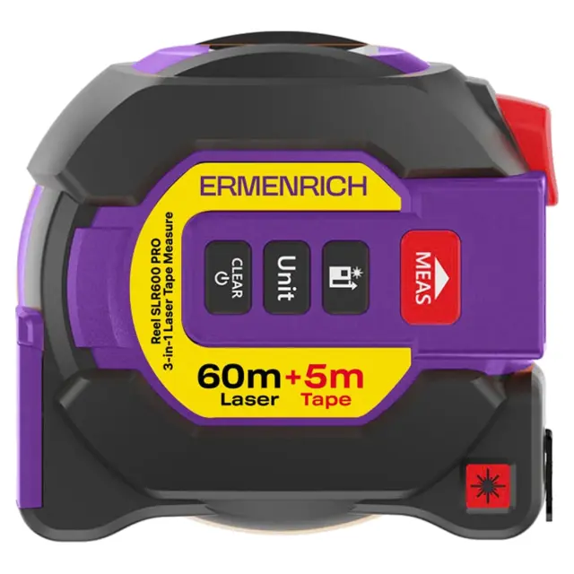 Ermenrich Reel SLR600 PRO - рулетка с лазерным дальномером