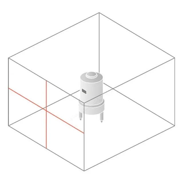 Схема лучей нивелира Bosch Quigo Plus