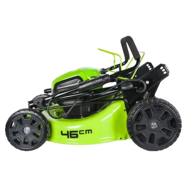 Greenworks GD60LM46SP бесщеточная, 60V с АКБ 2 Ач + ЗУ 2А - аккумуляторная газонокосилка