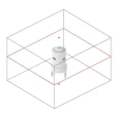 Схема лучей лазерного нивелира NEDO SIRIUS1 HV