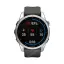 gps Часы Garmin Fenix 7S серебристый с графитовым силиконовым ремешком