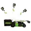 Greenworks GD60LM51SP бесщеточная, 60V с АКБ 5 Ач + ЗУ 10А двойное - аккумуляторная газонокосилка