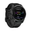 смарт Часы Garmin Fenix 7S Solar серый с черным силиконовым ремешком