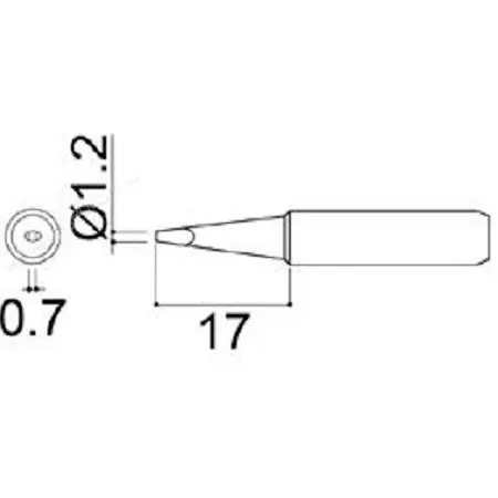Жало паяльника ELEMENT-900-MT-1.2D