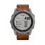 Garmin Fenix 7X Sapphire Solar титановый черный с коричневым кожаным ремешком