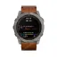 умные Часы Garmin Fenix 7X Sapphire Solar титановый черный с коричневым кожаным ремешком