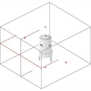 Схема лучей лазерного уровня Bosch GLL 2-50 Prof + BT 150