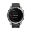 Часы с gps  Garmin Fenix 7 серебристый с графитовым силиконовым ремешком