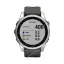 Часы с gps  Garmin Fenix 7S серебристый с графитовым силиконовым ремешком