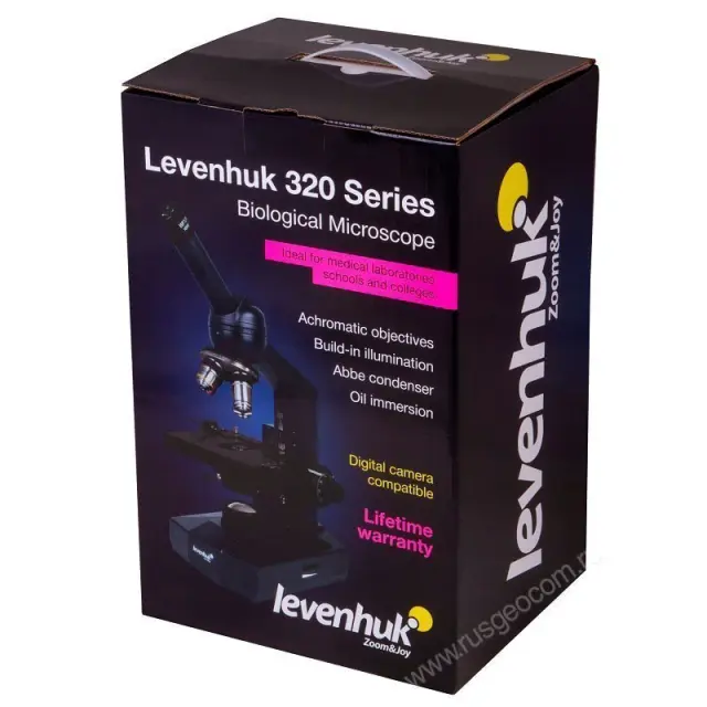 цифровой микроскоп Levenhuk D320L PLUS коробка