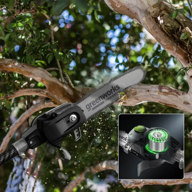 Greenworks PS102T 82V, 25 см, бесщеточный, без АКБ и ЗУ - аккумуляторный высоторез-сучкорез