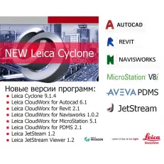 Версии программ Leica Cyclone