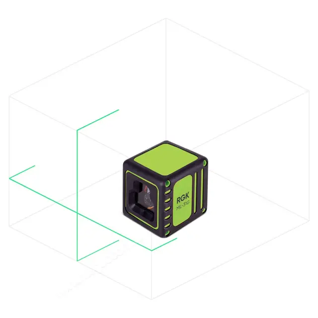 RGK ML-31G с калибровкой - лазерный нивелир (100° / зелёный луч / 20м)