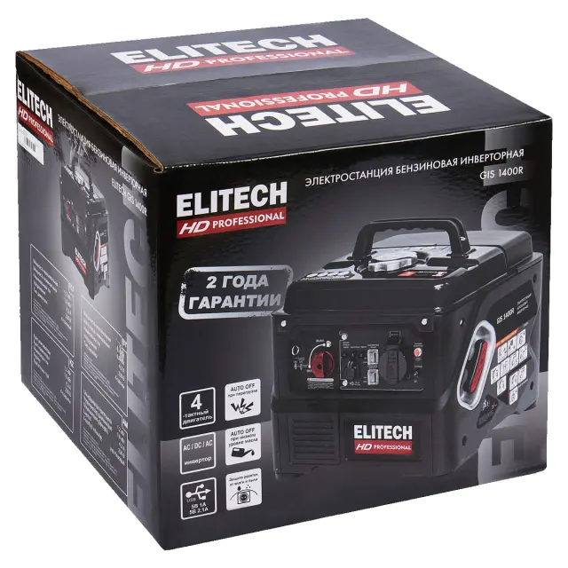 Elitech HD PROFESSIONAL GIS 1400R - инверторный бензиновый генератор