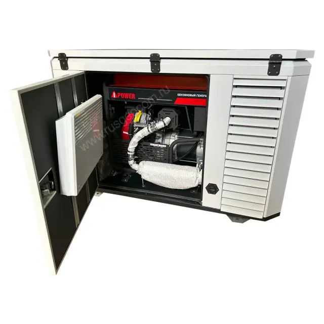 A-iPower A13000EAX в супертихом зимнем кожухе 1700SS RAL 7035