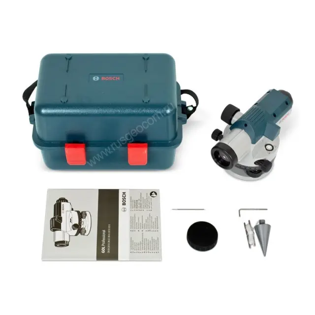 Комплектация оптического нивелира BOSCH GOL 26 D