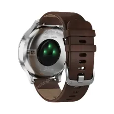 Garmin Vivomove HR серебряные с темно-коричневым кожаным ремешком gps часы