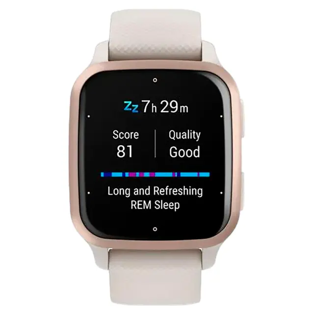 smart Часы Garmin Venu Sq 2 Music Edition цвет слоновой кости с персиково-золотым алюминиевым безелем
