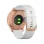 Часы для бега Garmin Vivomove Style розовое золото с белым силиконовым ремешком