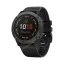 Часы Garmin Fenix 6X Pro Solar титановый серый DLC с черным ремешком 