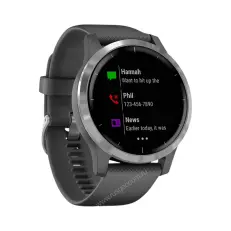 спорт часы Garmin Vivoactive 4 серые с серебристым безелем