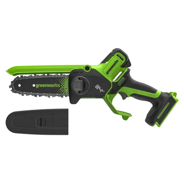 Greenworks G24CS15 24V (15см), с АКБ 4 Ач с USB + ЗУ - аккумуляторная цепная пила