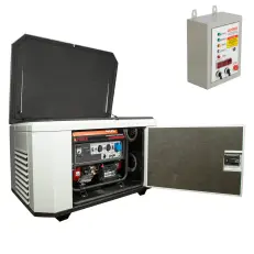 A-iPower A7000EAX в супертихом зимнем кожухе 1400SS RAL 7035 + блок автозапуска A-iPower 400 В, 25 А