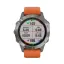 Купить Garmin Fenix 6 Sapphire титановый с оранжевым ремешком