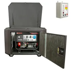 A-iPower A9000EAX в тихом зимнем кожухе 1200 RAL 8019 + блок автозапуска A-iPower 230 В, 50 А