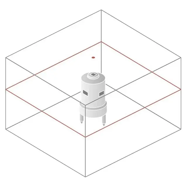 Схема лучей лазерного уровня Bosch GRL 300 HV SET