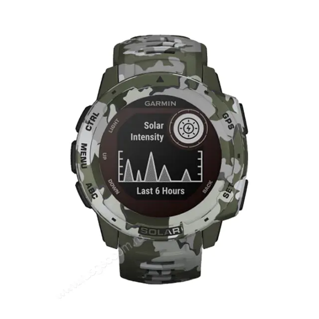 Часы для бега Garmin Instinct Solar Camo Lichen