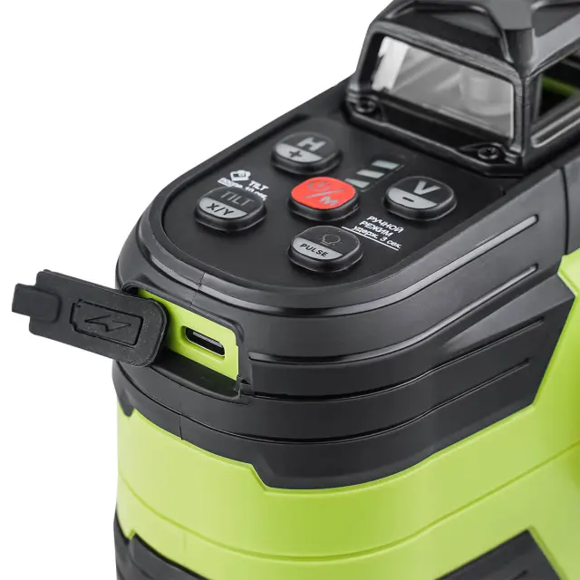 RGK SRV-4D PLUS - построитель плоскостей (360° / зеленый луч / 70м с приемником / АКБ)