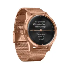 Часы с gps Garmin Vivomove Luxe розовое золото с цвета розового золота ремешком