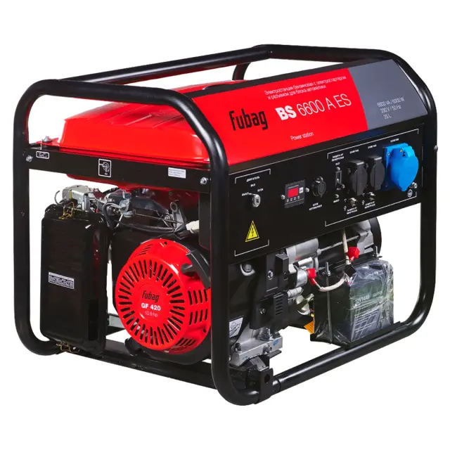 FUBAG BS 6600 A ES в супертихом зимнем кожухе 1400SS RAL 7024 - бензиновый генератор