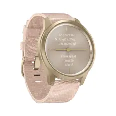gps Часы Garmin Vivomove Style светло-золотистый с розовым плетеным нейлоновым ремешком