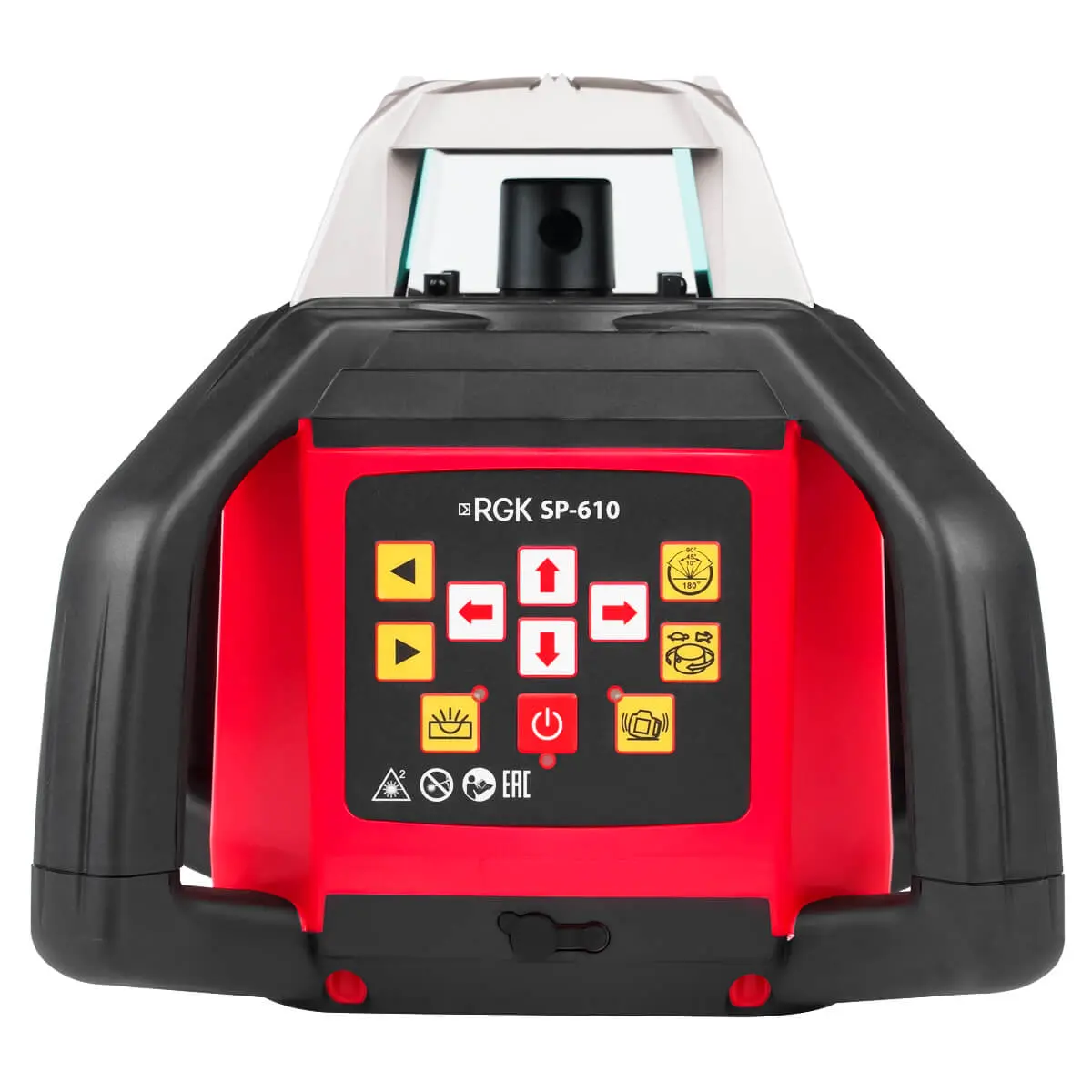 RGK SP-610 - ротационный нивелир (ротационный / красный луч / 800м с приемником / ±0,1 мм / АКБ)