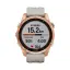 умные Часы Garmin Fenix 7S Solar цвета розовое золото с песочным силиконовым ремешком