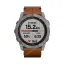 Часы для спортсменов Garmin Fenix 7X Sapphire Solar титановый черный с коричневым кожаным ремешком