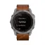 gnss Часы Garmin Fenix 7X Sapphire Solar титановый черный с коричневым кожаным ремешком