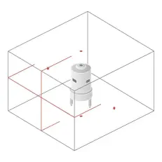 Схема лучей лазерного уровня Bosch GCL 25 Professional