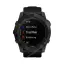 Часы Garmin Fenix 7X Sapphire Solar титановый черный DLC с силиконовым ремешком