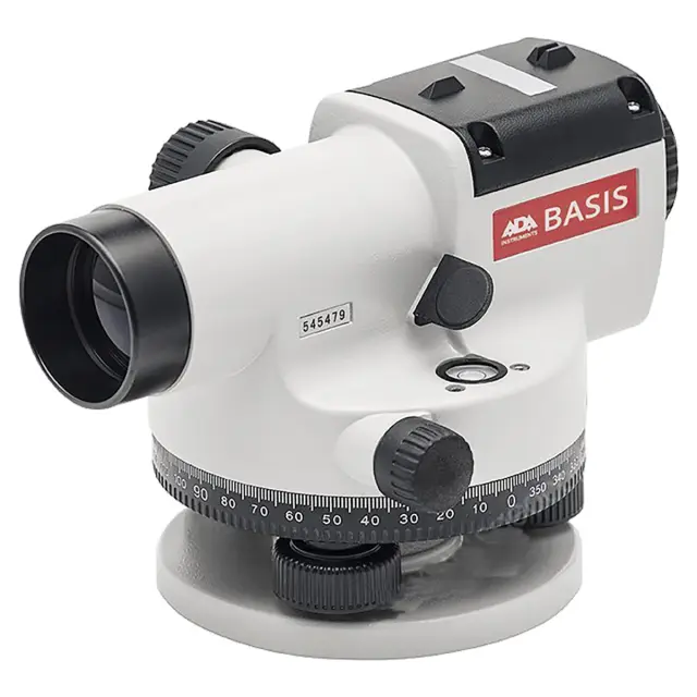Комплект оптический нивелир ADA Basis + штатив на винтах ADA Light S + рейка ADA STAFF 3