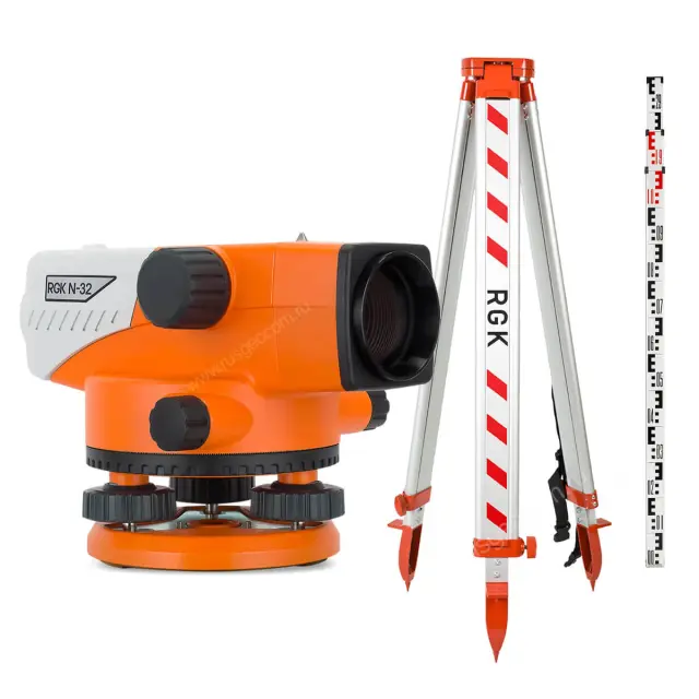Комплект оптический нивелир RGK N-32 штатив рейка - 3 в 1